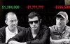 【美天棋牌】三位玩家在传奇扑克超高额常规桌的盈亏