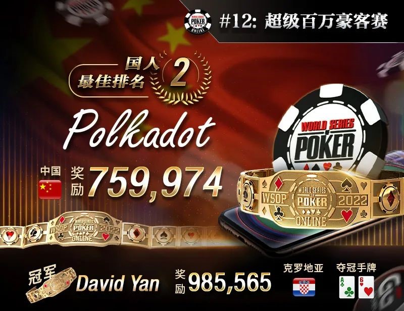 【EV扑克】国人新星击败众大神，夺下WSOP豪客赛亚军！女士冠军赛初登线上！夺金机会来了