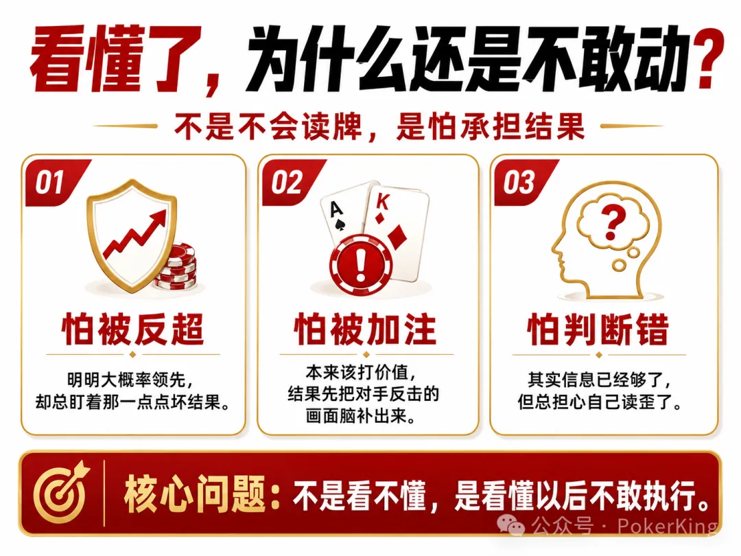 【EV扑克】看穿范围却不敢动?你不是没读懂牌,只是被恐惧按住了手